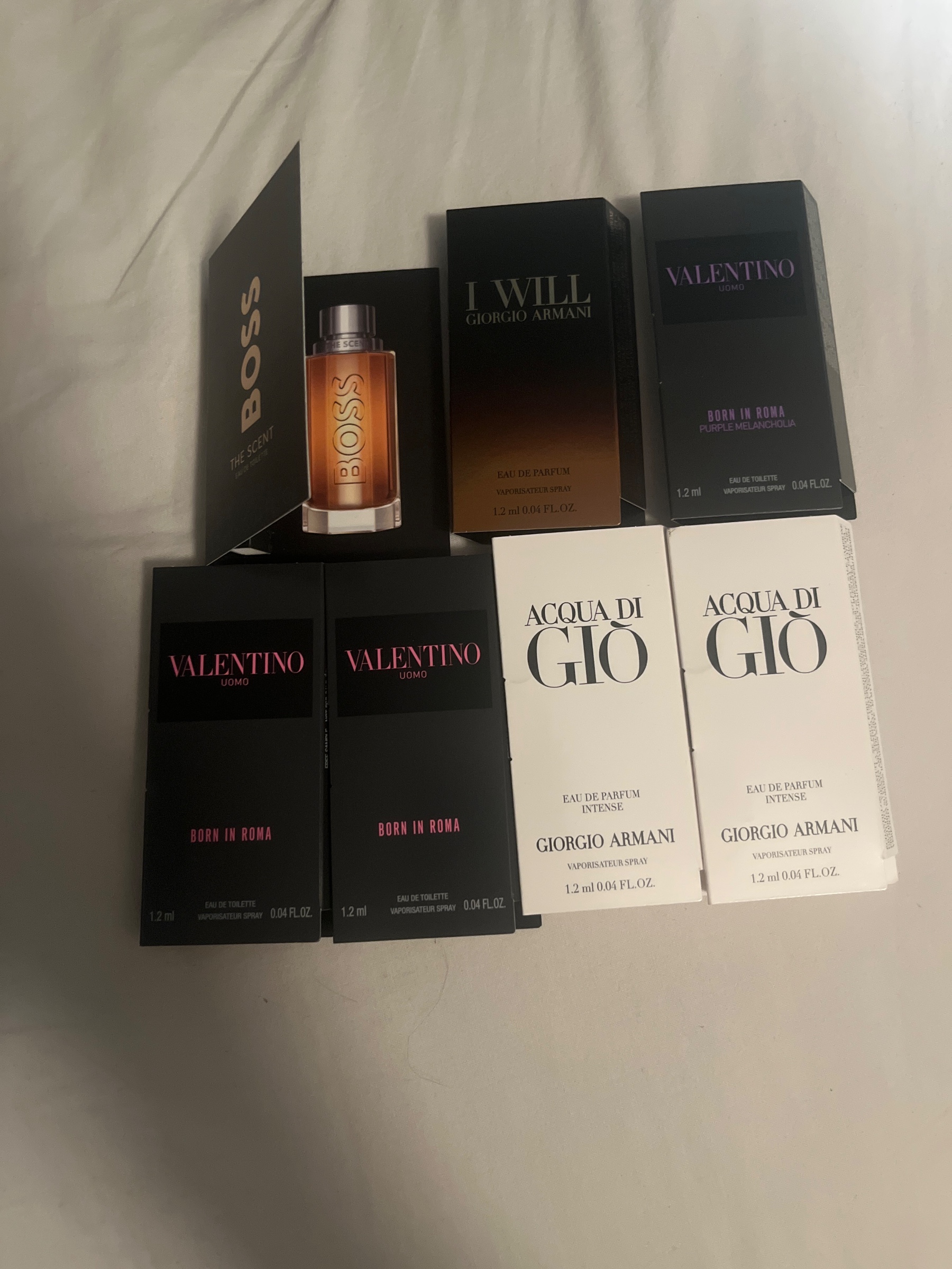 Giorgio Armani, valentino, boss Acqua di gio Eau de parfum intense, Valentino born in Roma uomo,i will eau de parfum, 